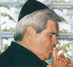 Newt looks more like a bishop in Rome with that thing.